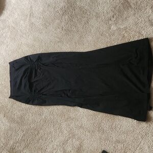 Double slit cinch skirt